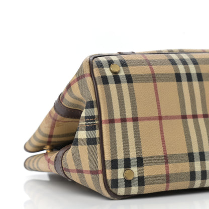 Burberry Haymarket Check Buckle Satchel Chocolate 8 of 13