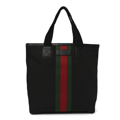 Gucci Techno Canvas Web Vertical Tote Black 1 of 10