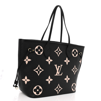 Louis Vuitton Empreinte Monogram Giant Neverfull MM Black Beige 3 of 9