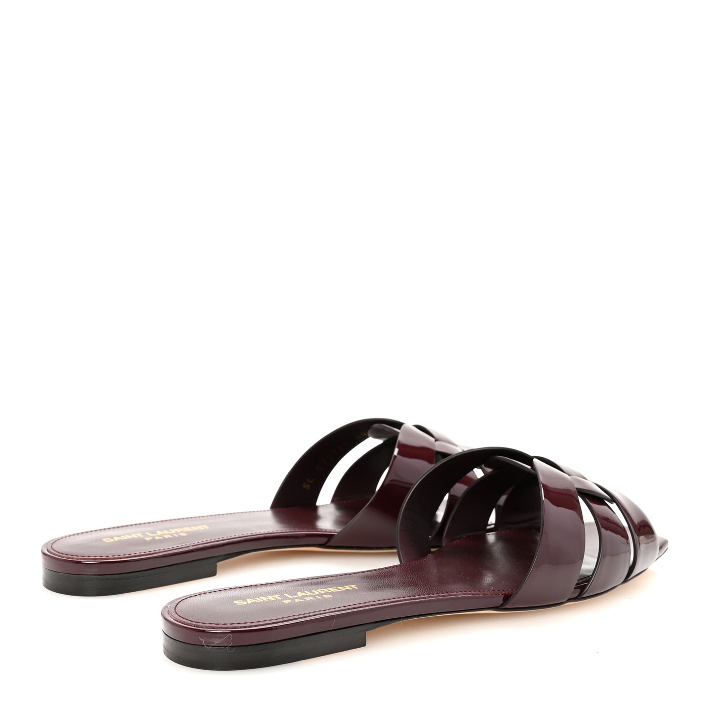Patent Tribute 05 Slide Sandals 40 Burgundy