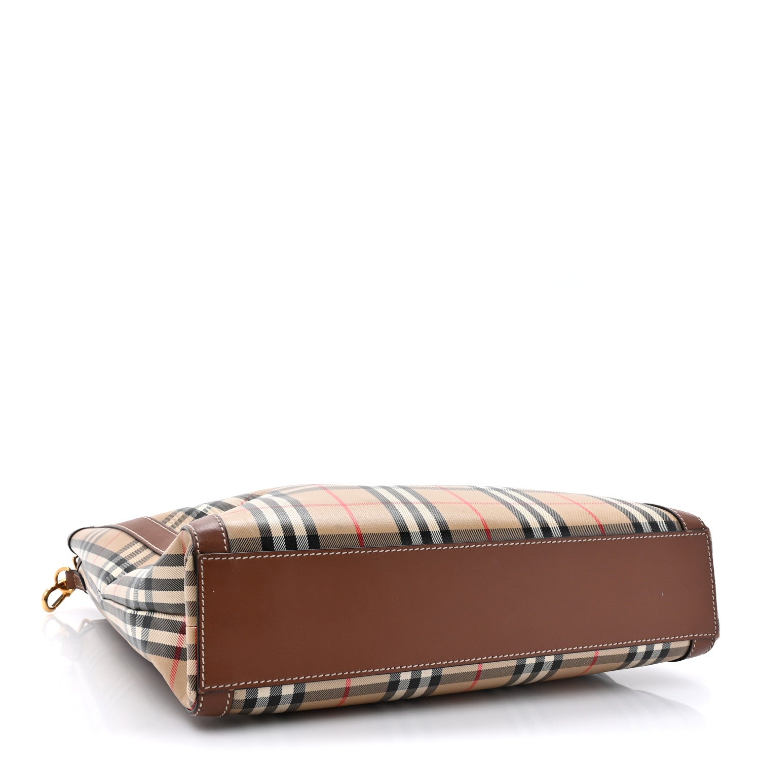 Burberry Vintage Check Calfskin Kane Tote Bag Beige Brown 4 of 18
