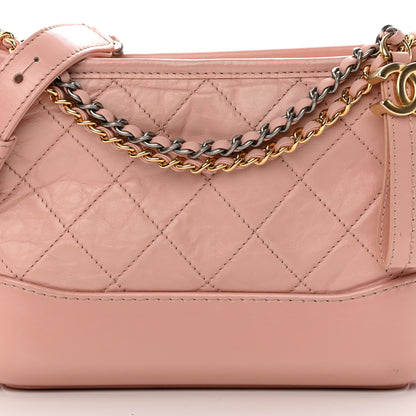 Chanel Aged Calfskin Quilted Small Gabrielle Hobo Pink 8 of 16