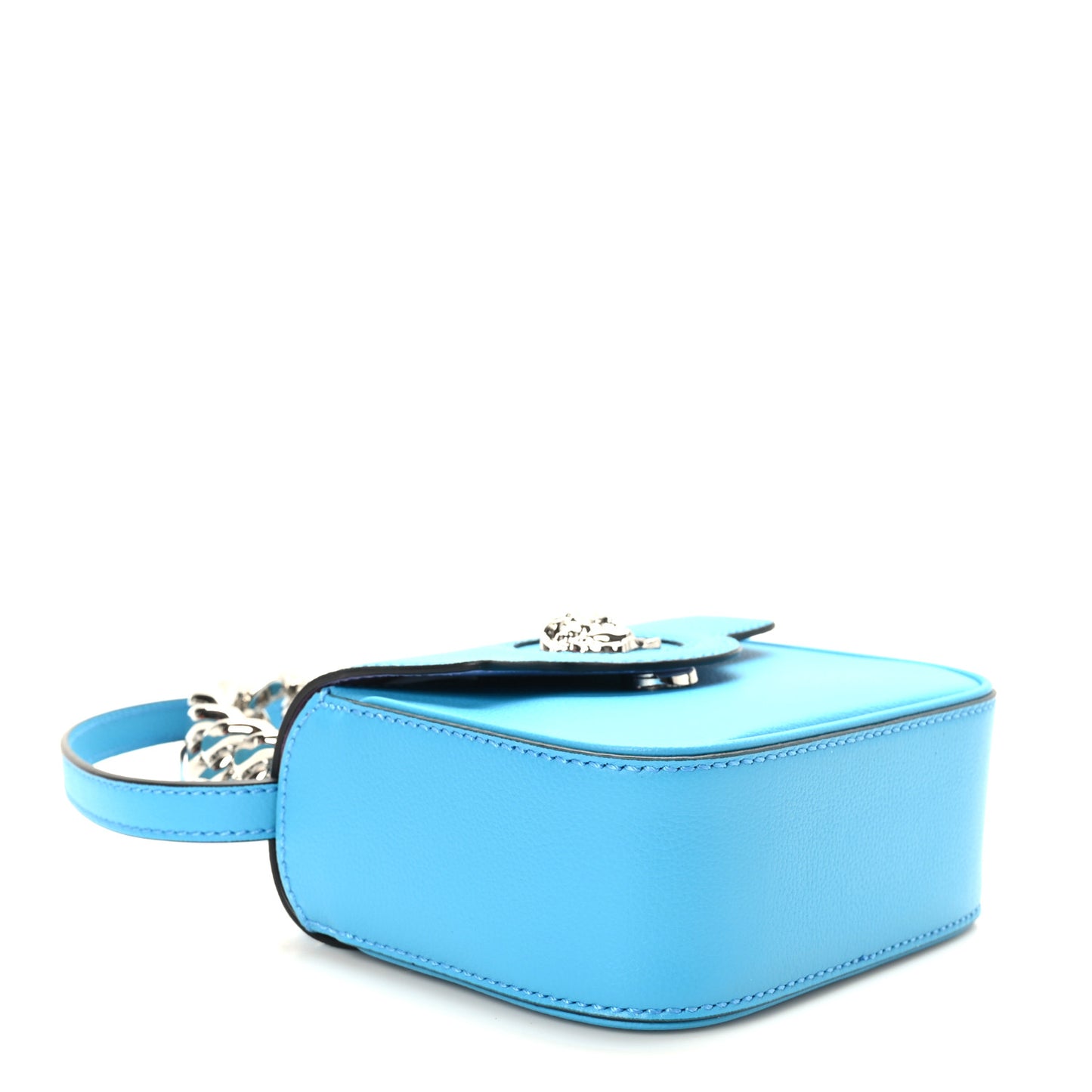 Grained Calfskin Mini La Medusa Bag Turquoise