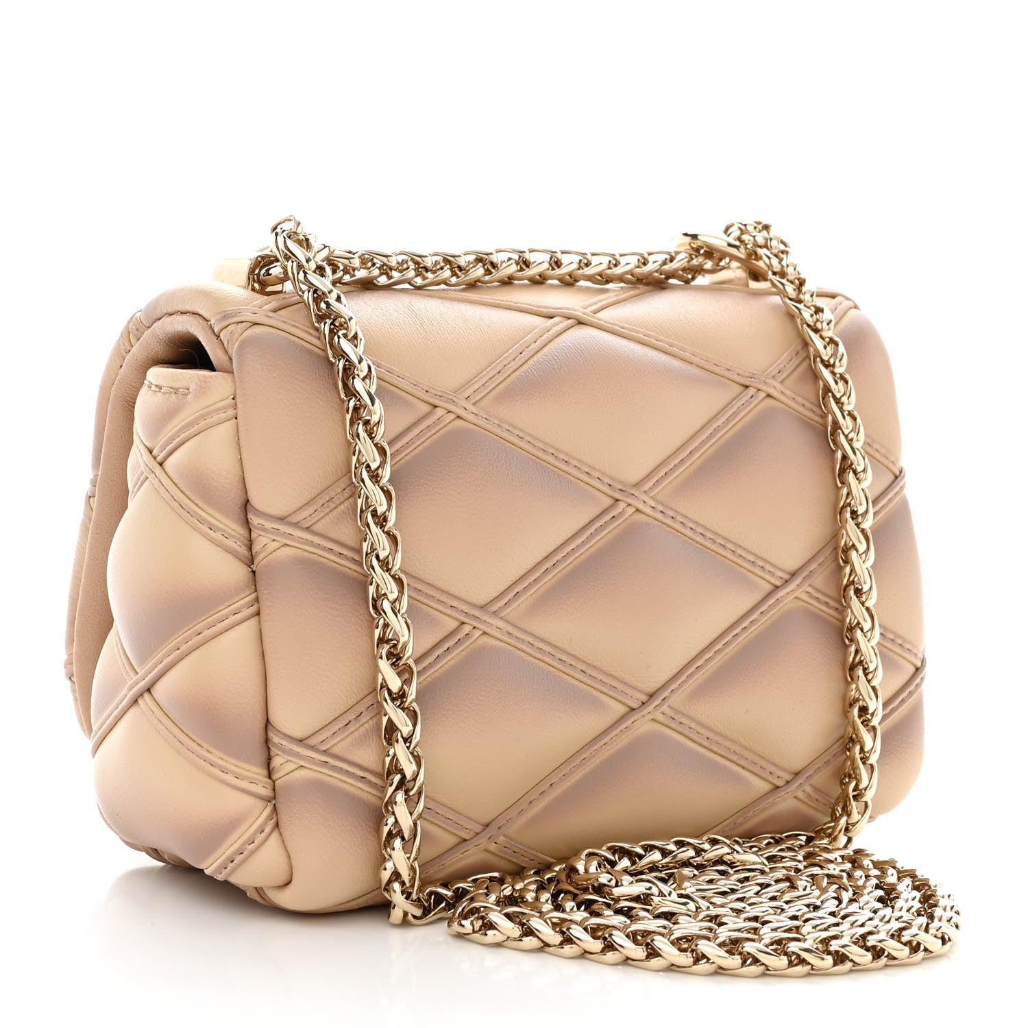 Louis Vuitton Lambskin Malletage Pico GO-14 Beige Pink 3 of 10