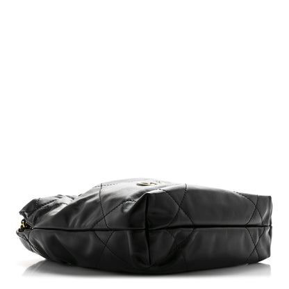 Chanel Shiny Calfskin Quilted Mini Chanel 22 Black White Black White 4 of 10
