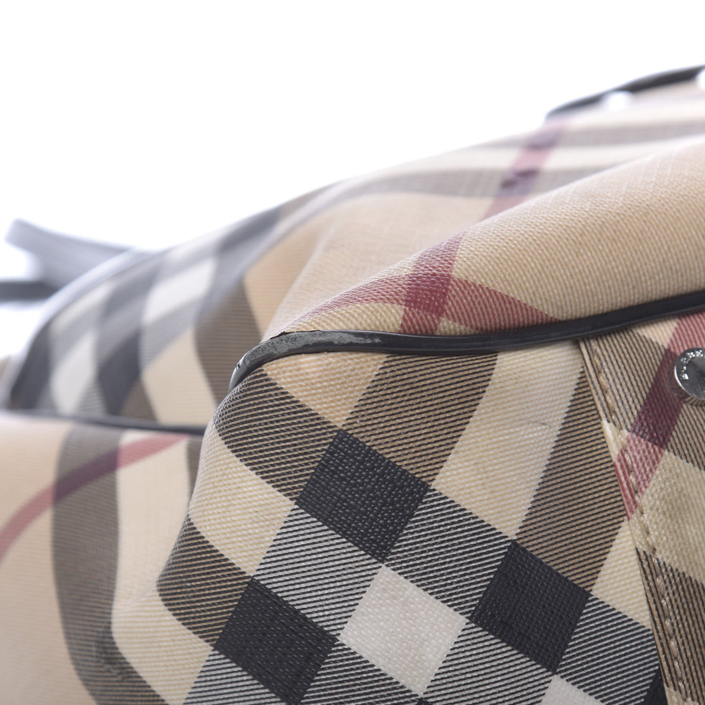Patent Trim Nova Check Tote Black
