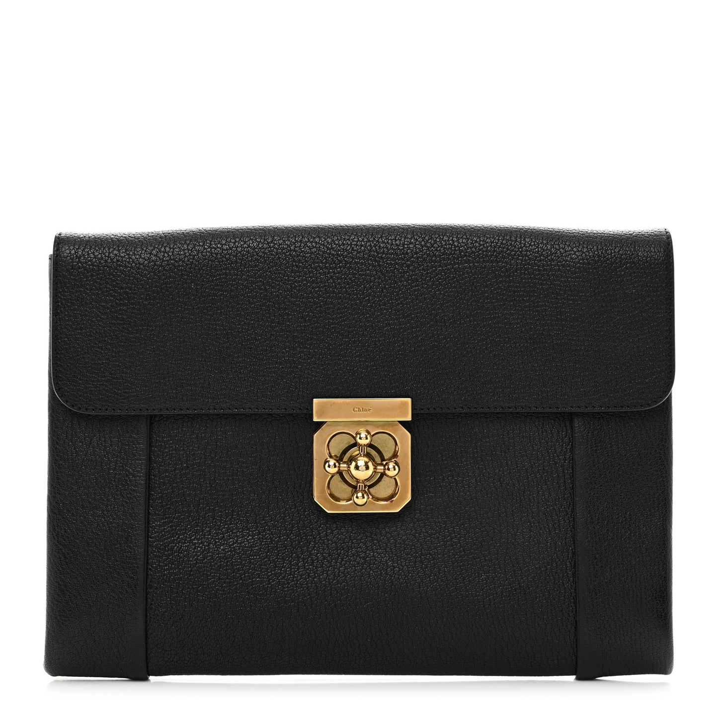 Elsie Goatskin Clutch Black