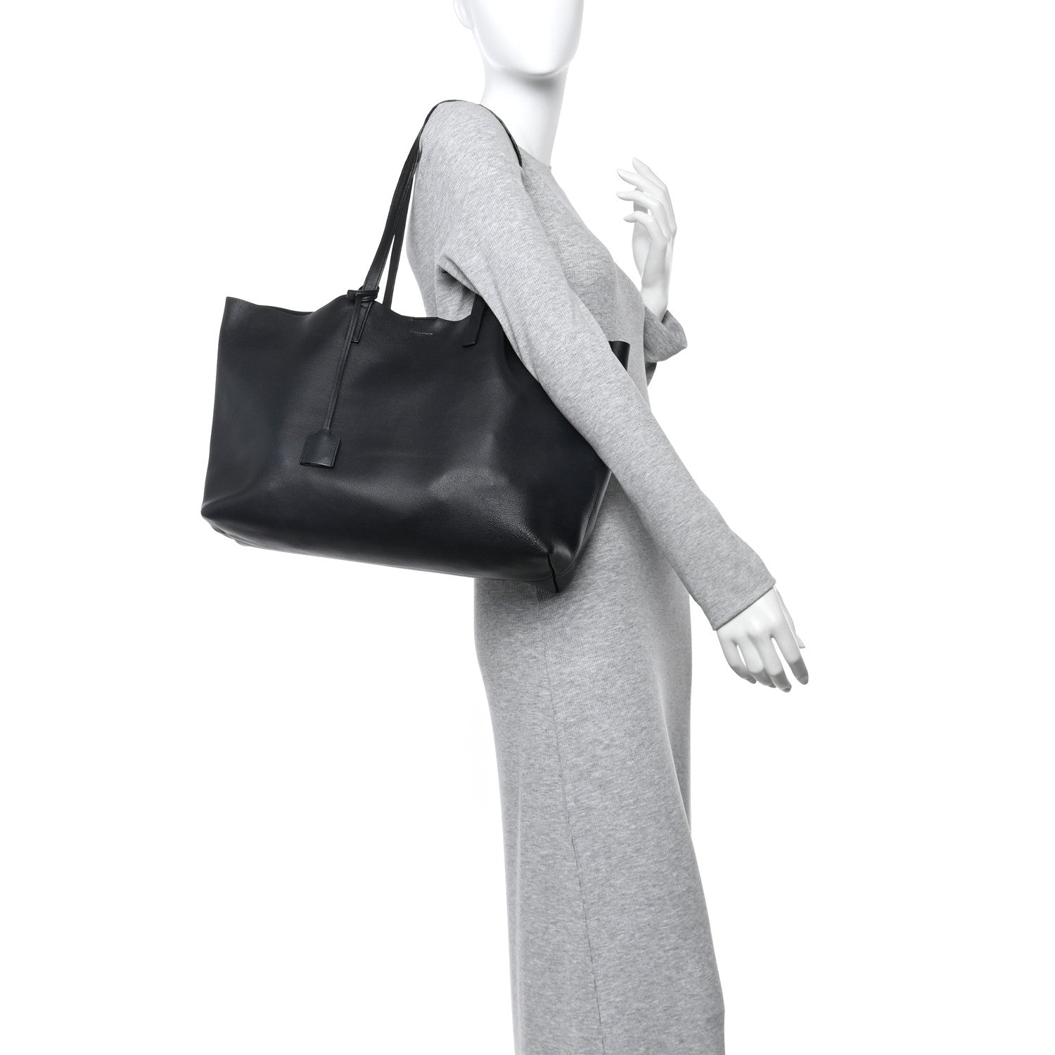 Saint Laurent Calfskin Large Shopping Tote Black 2 of 14