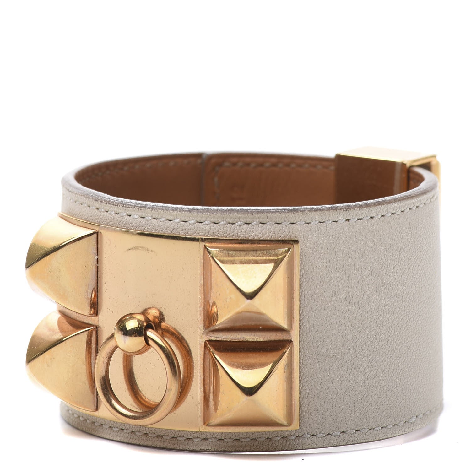 Hermes Swift Collier de Chien CDC Bracelet S Craie 1 of 8
