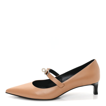 Hermes Calfskin Kiara 40 Pumps 38 Naturel Clair 1 of 10