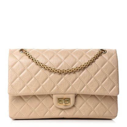 Chanel Aged Calfskin Quilted 2.55 Reissue 226 Flap Light Beige 1 of 14