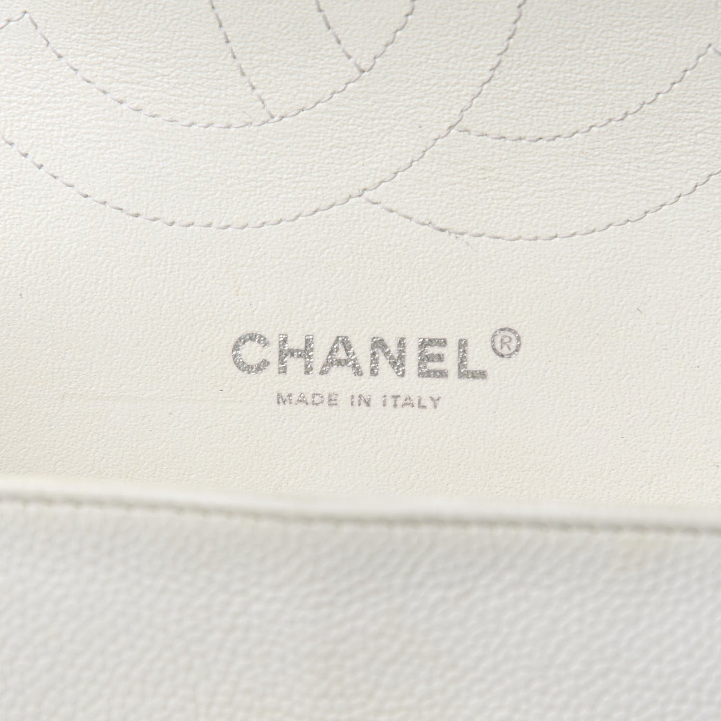 Caviar Quilted Jumbo Double Flap White