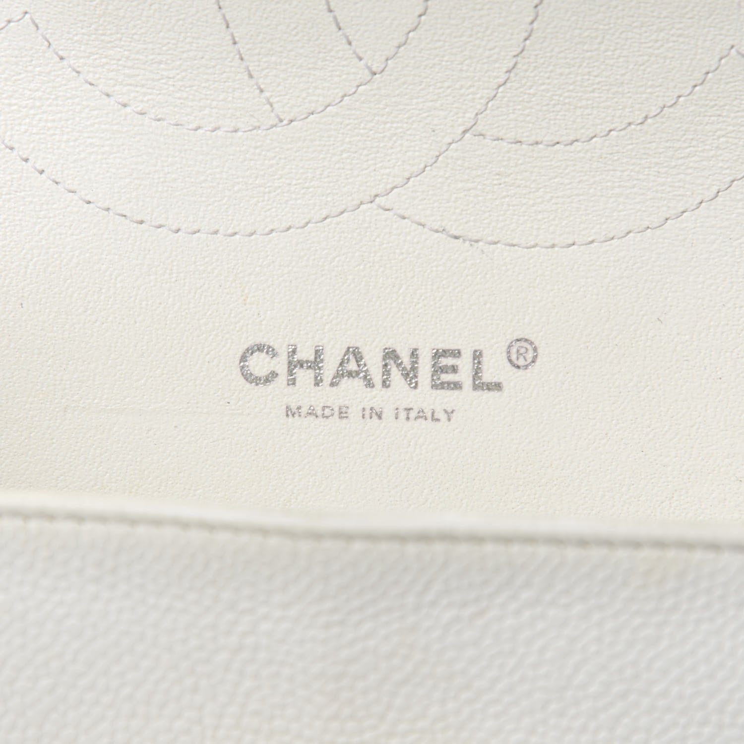 Chanel Caviar Quilted Jumbo Double Flap White 14 of 16