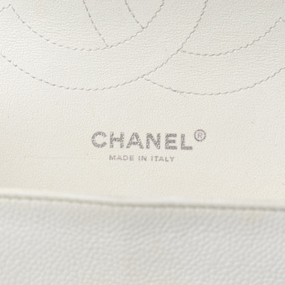 Chanel Caviar Quilted Jumbo Double Flap White 14 of 16