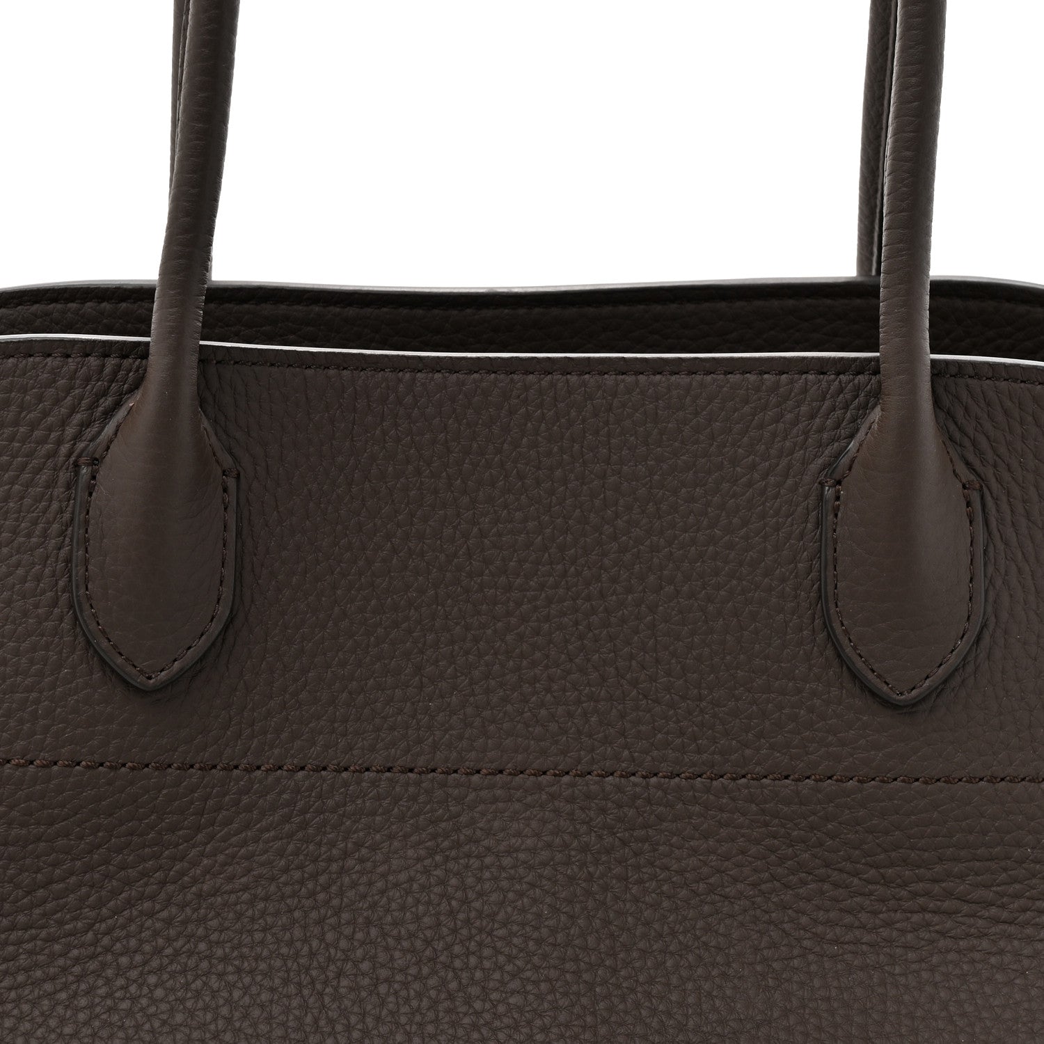 The Row Grained Calfskin Margaux Shoulder 12 Deep Brown 7 of 10