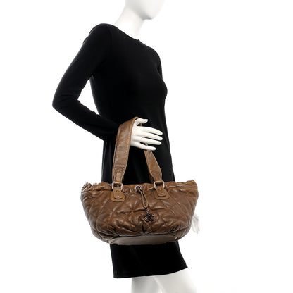 Chanel Lambskin Quilted Cloudy Bundle East West Tote Beige 2 of 10