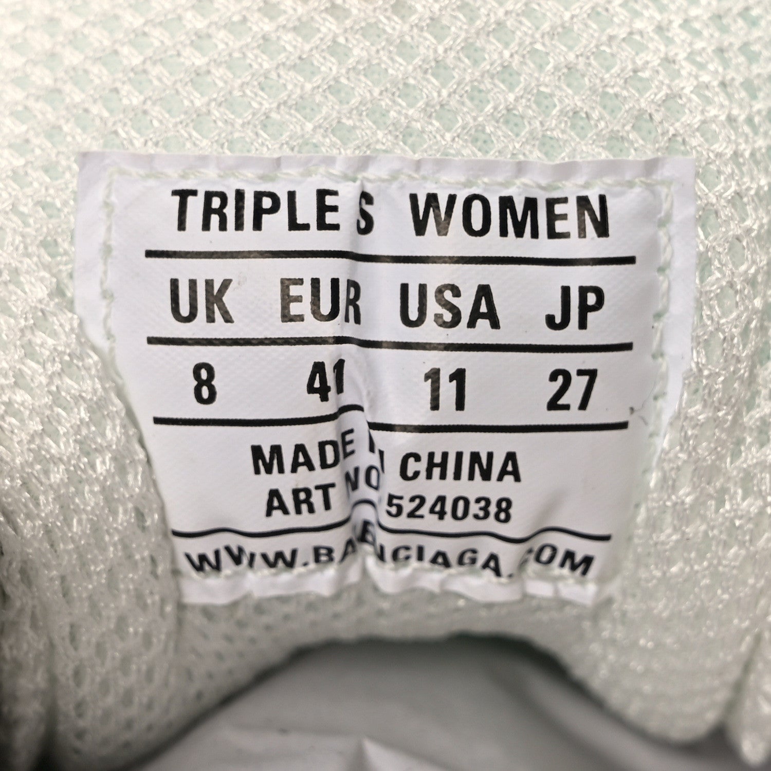 Balenciaga Mesh Nubuck Womens Triple S Sneakers 41 White Gris Jaune Rose 8 of 8
