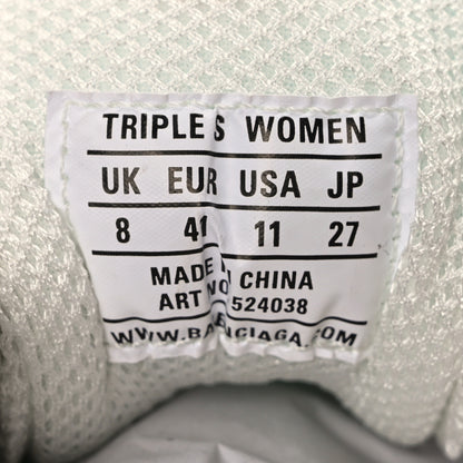 Balenciaga Mesh Nubuck Womens Triple S Sneakers 41 White Gris Jaune Rose 8 of 8