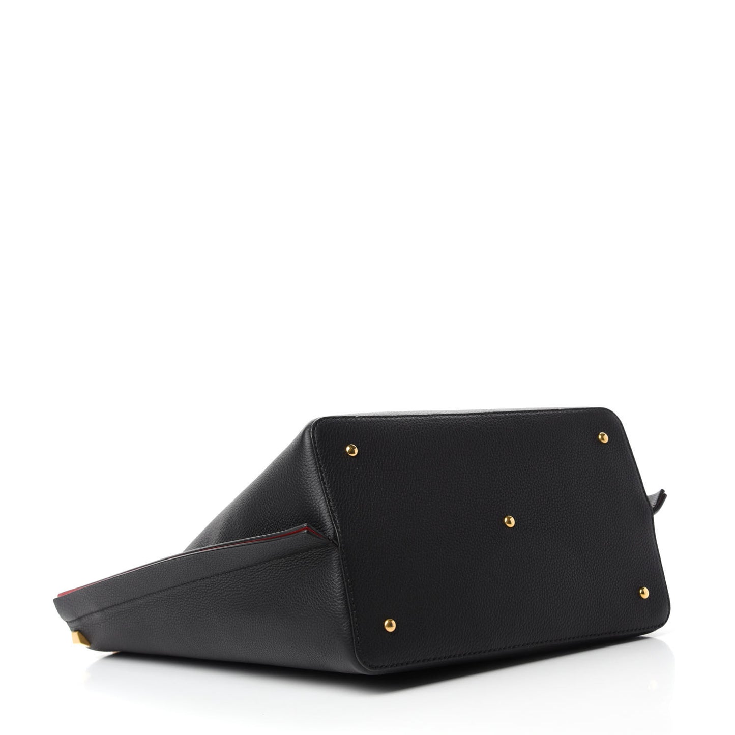 Grainy Calfskin Escape Hobo Bag Black