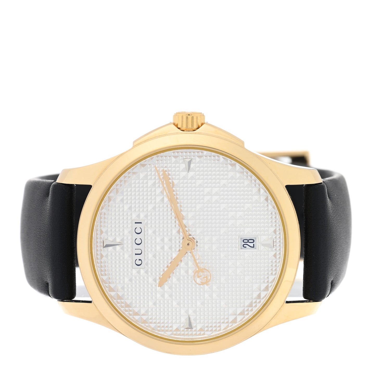 Stainless Steel Calfskin 38mm G-Timeless Diamante Quartz Watch
