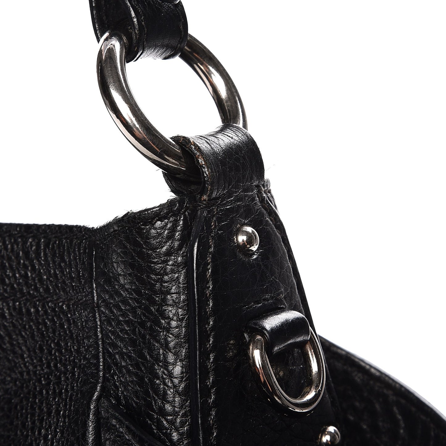 Vitello Daino Side Pocket Hobo Nero Black