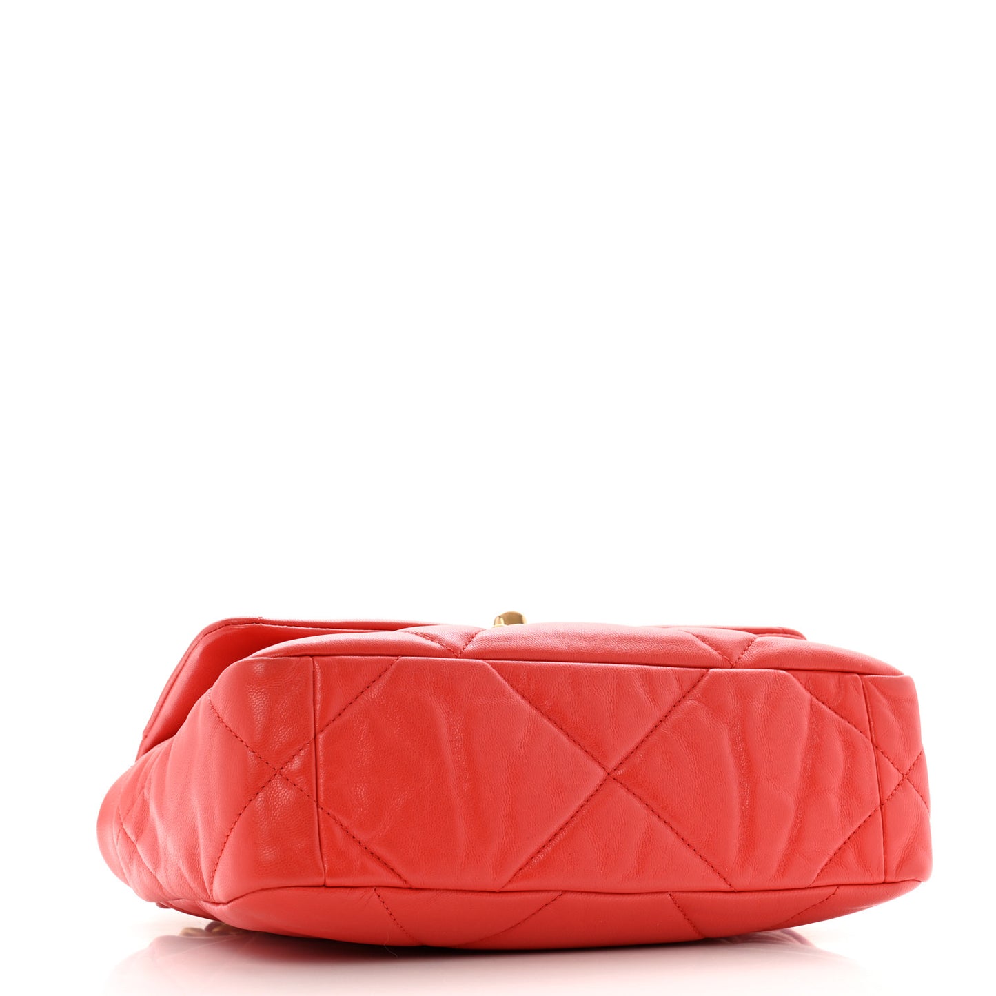 Goatskin Quilted Medium Chanel 19 Flap Orange