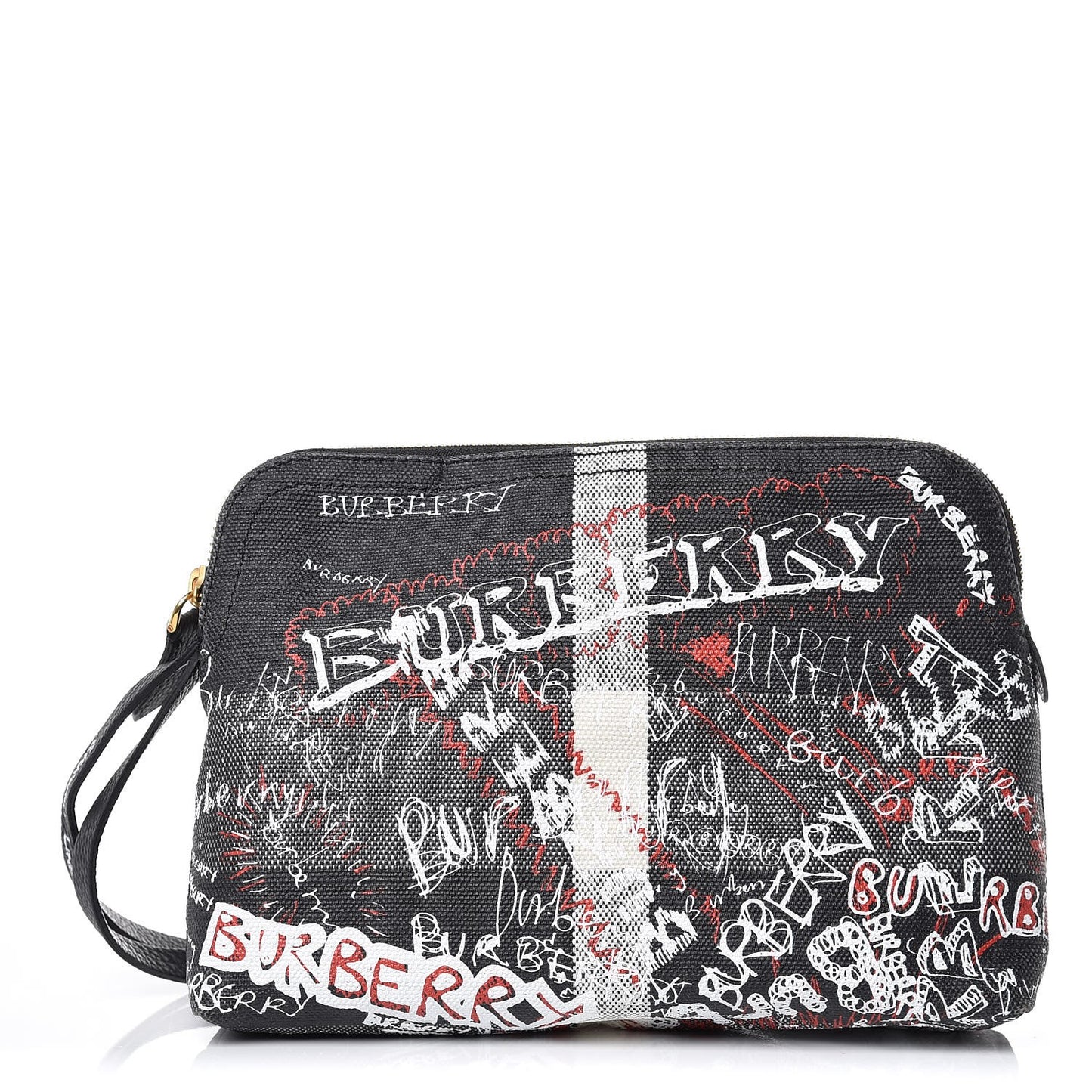Coated Canvas Mega Check Sketchbook Doodle Pouch Black