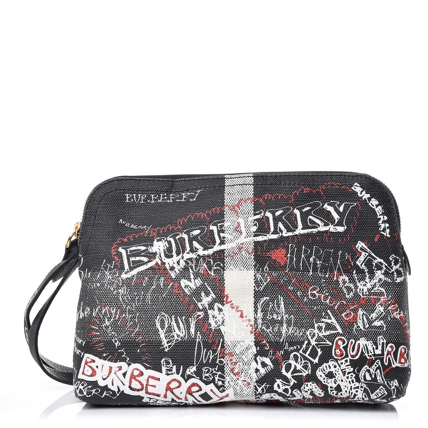 Burberry Coated Canvas Mega Check Sketchbook Doodle Pouch Black 1 of 8