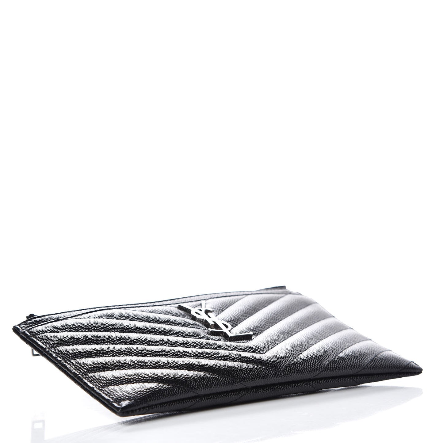 Grain De Poudre Chevron Monogram Bill Pouch Black
