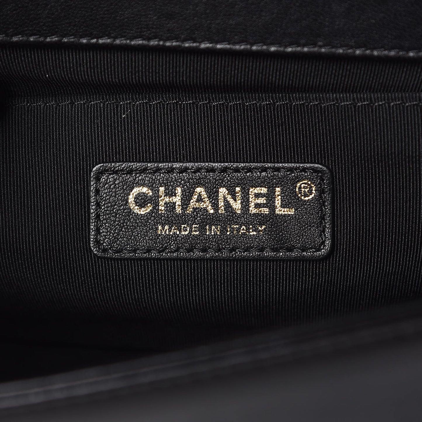 Fabric Chevron Braided Medium Boy Flap Black White