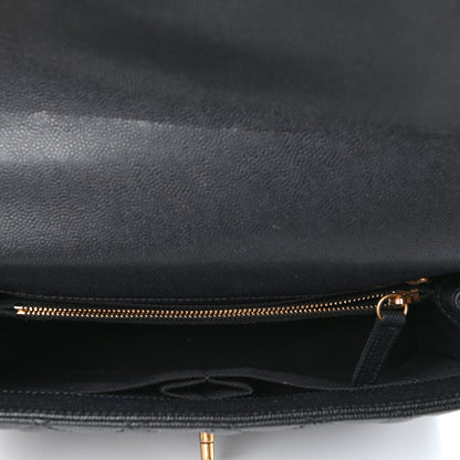 Chanel Caviar Lizard Embossed Quilted Small Coco Handle Flap Black 5 of 10