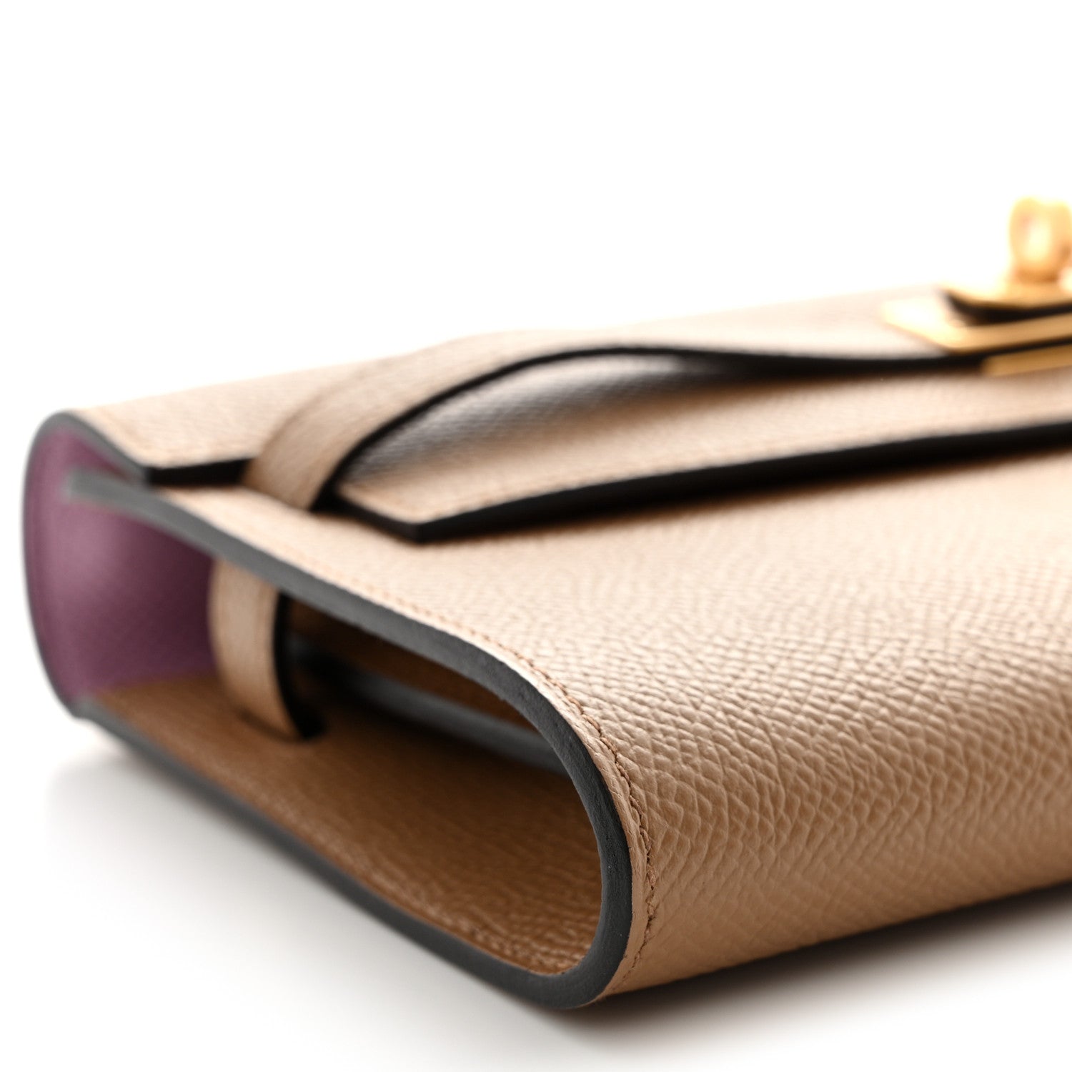 Hermes Epsom Verso Kelly Wallet To Go Chai Mauve Sylvestre 10 of 12