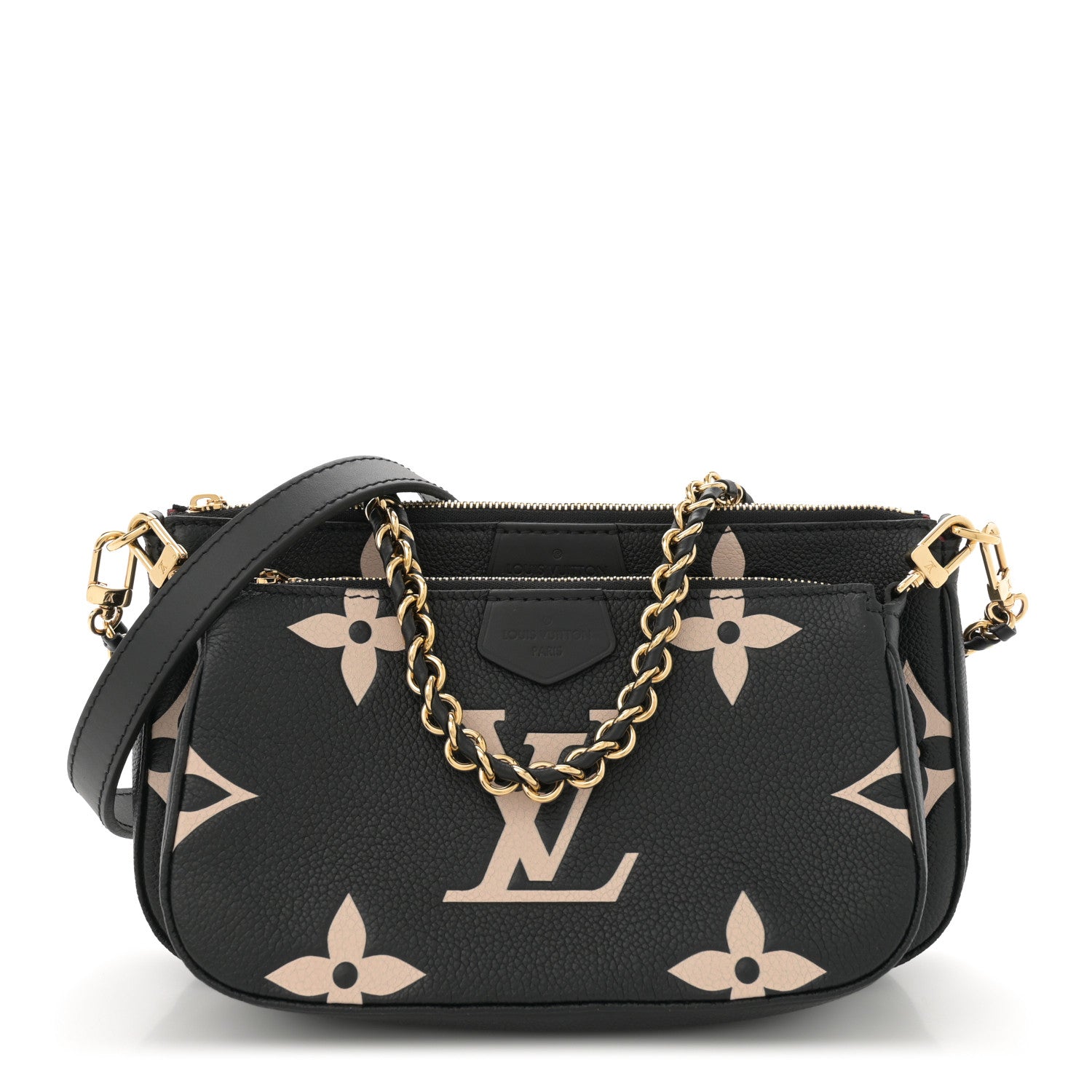 Louis Vuitton Empreinte Monogram Giant Multi Pochette Accessories Black Beige 1 of 10