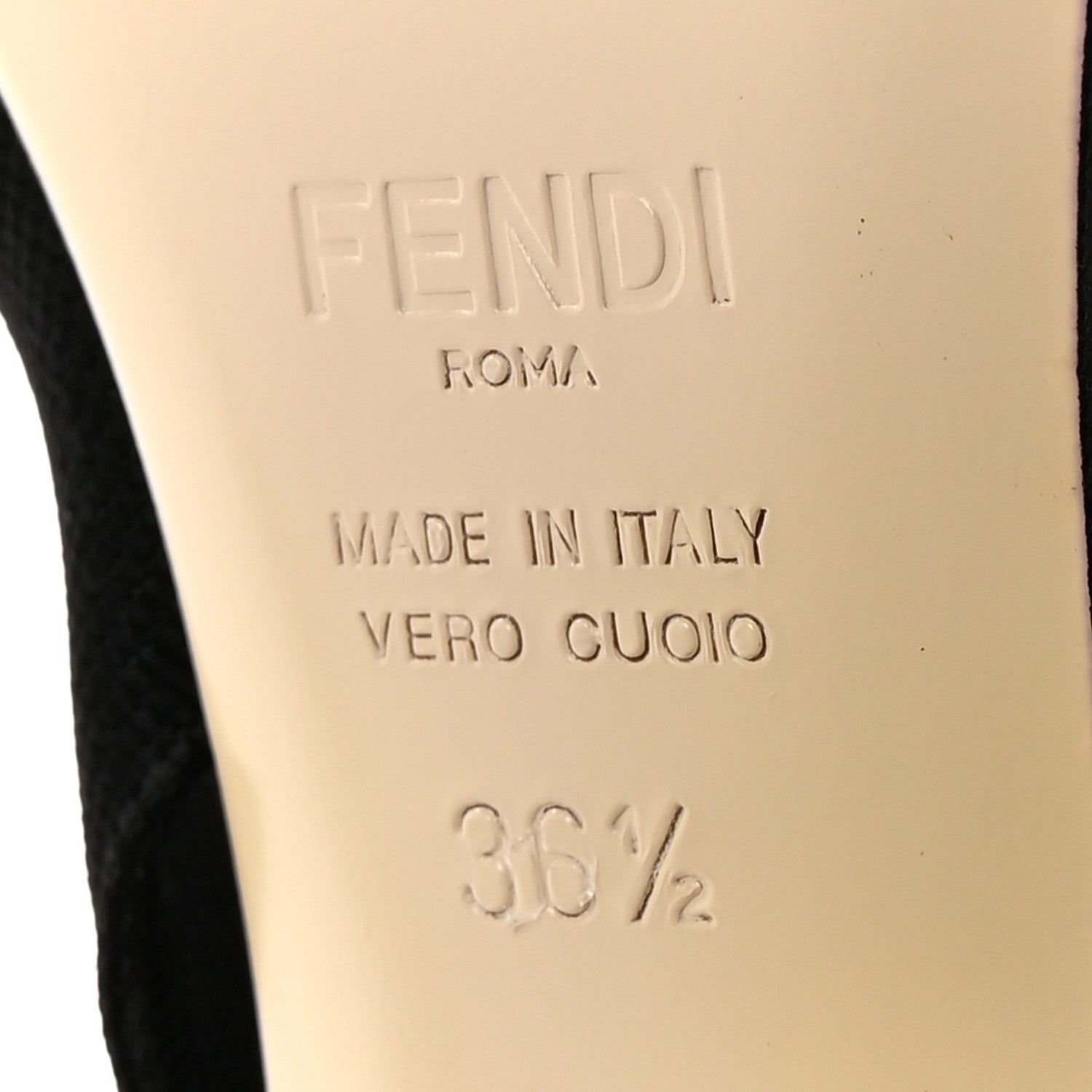 Fendi PVC Vitello FF Colibri 85mm Slingback Pumps 36.5 Transparent Black 7 of 8