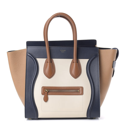 Celine Smooth Calfskin Mini Tri-Color Luggage Brown 1 of 9