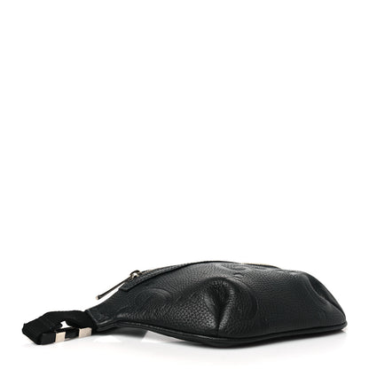 Gucci Piuma Calfskin Jumbo GG Embossed Small Belt Bag Black 4 of 10