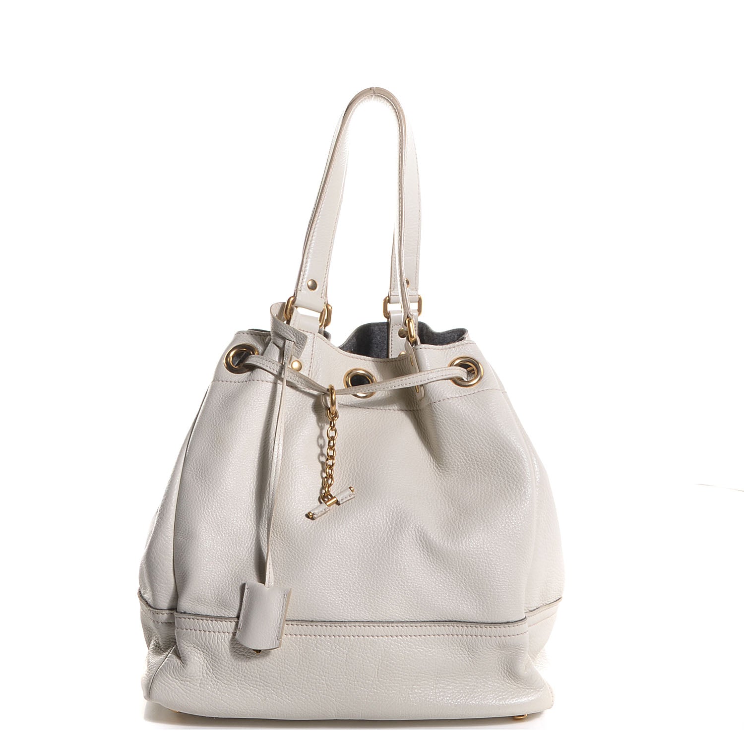 Saint Laurent Leather Overseas Faubourg Tote White 1 of 8