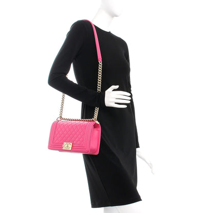 Chanel Lambskin Quilted Medium Boy Flap Pink 2 of 8