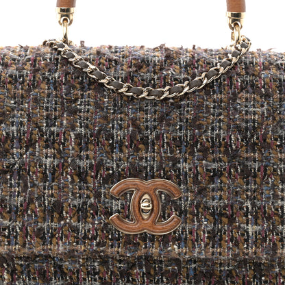 Chanel Tweed Wood Mini Coco Handle Flap Beige 8 of 10