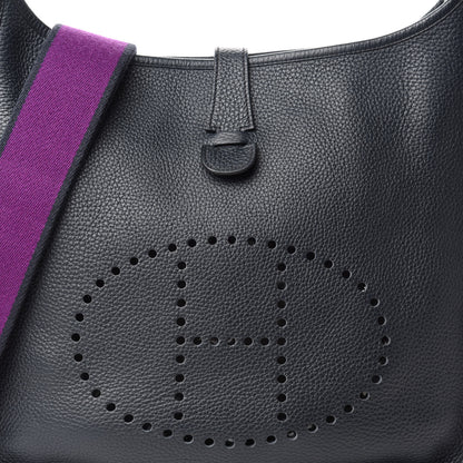 Hermes Taurillon Clemence Amazone Evelyne III GM Bleu Obscur Ultraviolet 10 of 10