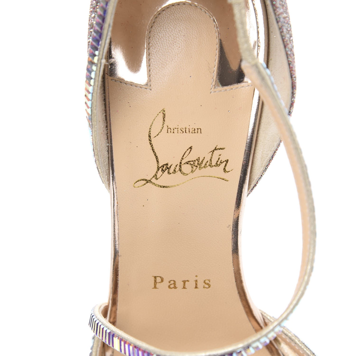 Christian Louboutin Mini Glitter Rete Tulle Chiara Diams 100 Pump 38.5 Version Multicolor 6 of 8