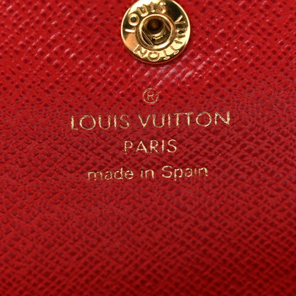 Louis Vuitton Damier Ebene Emilie Wallet Red 6 of 11