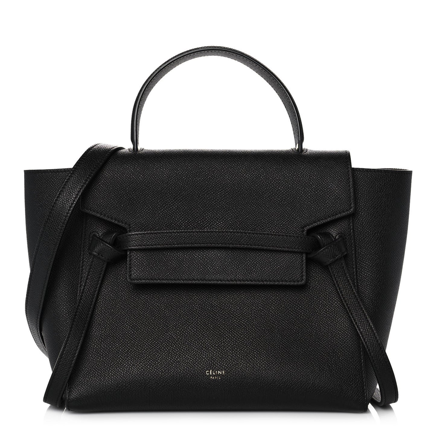 Grained Calfskin Micro Belt Bag Black