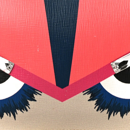 Fendi Vitello Elite Crystal Eye Monster Zip Pouch Bellini Multicolor 7 of 11