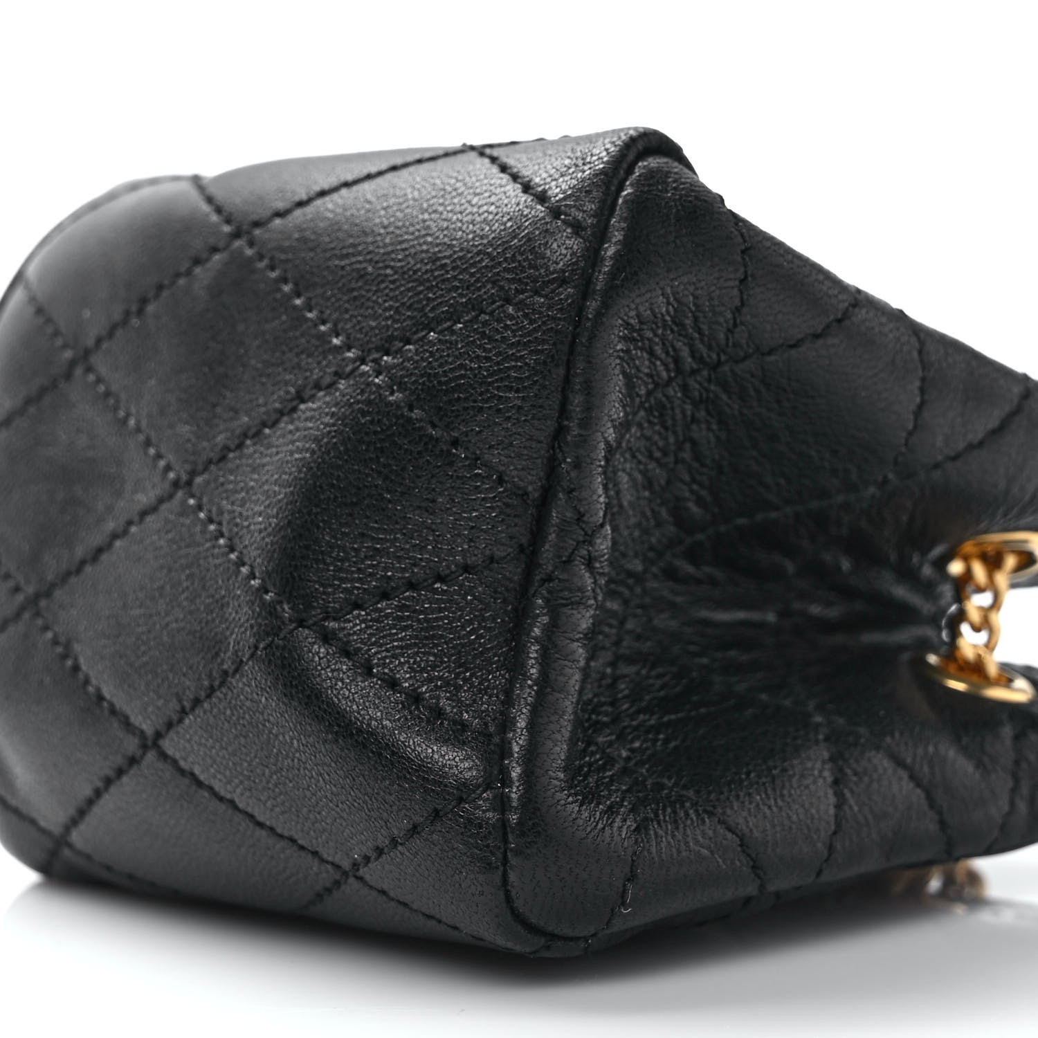 Saint Laurent Lambskin Quilted Baby Bucket Bag Black 8 of 9