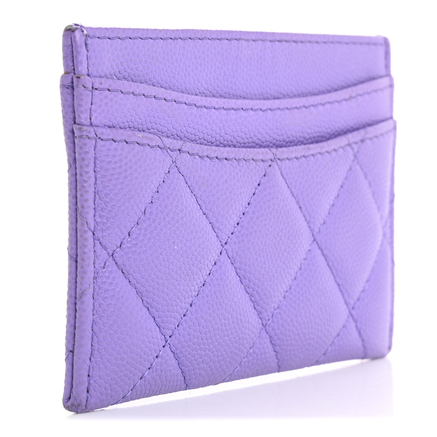 Chanel Caviar Quilted Card Holder Purple 3 of 13
