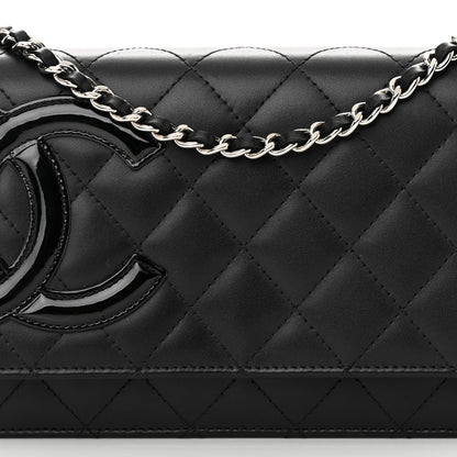Chanel Calfskin Quilted Cambon Wallet On Chain WOC Black 9 of 17