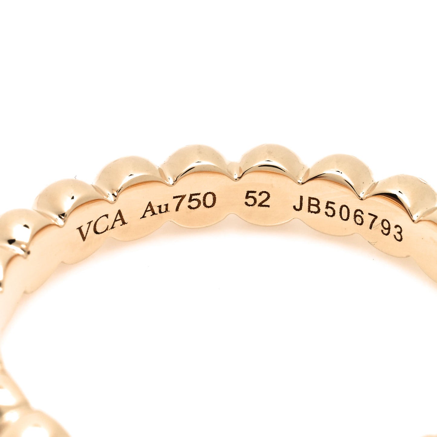 18K Yellow Gold Medium Perlee Ring 52 6
