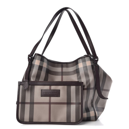 Burberry Smoked Check Small Canterbury Tote Brown 1 of 14