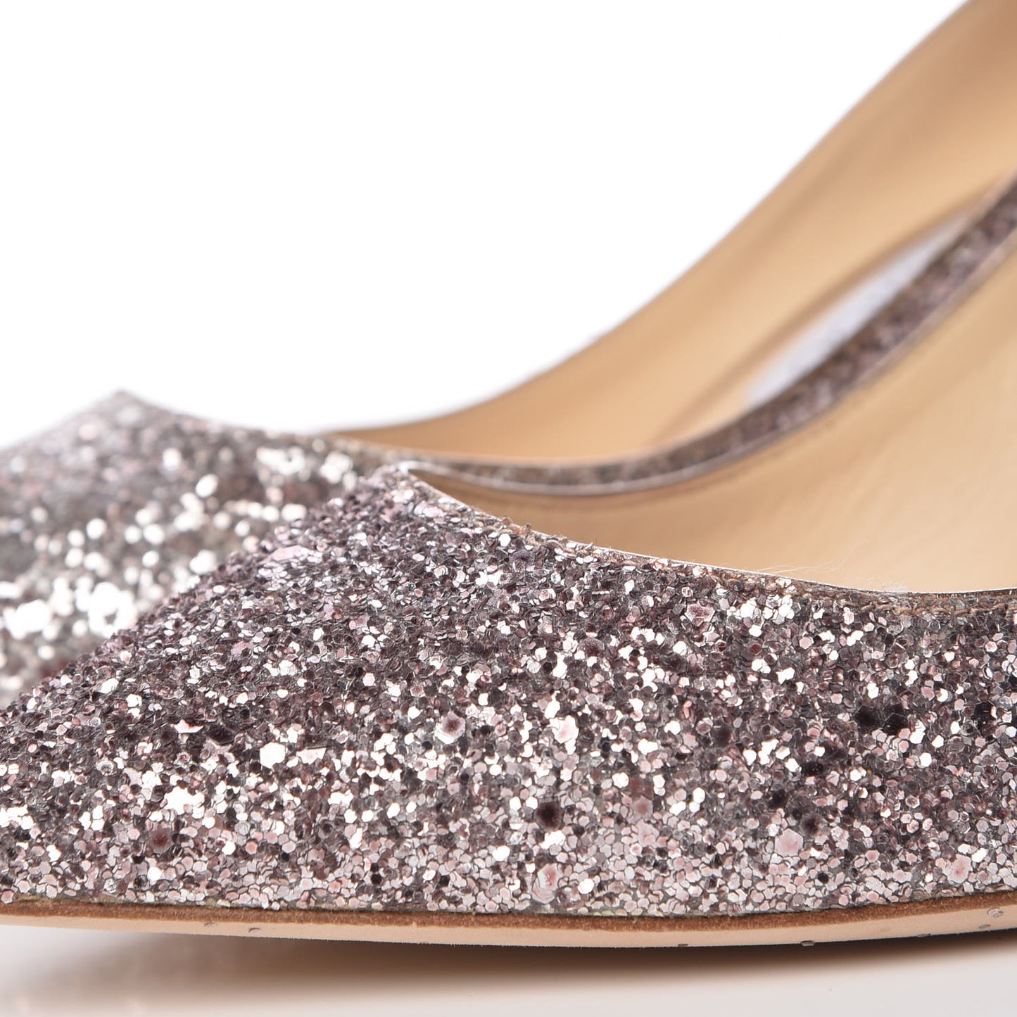 Glitter Pointy Toe Romy 85 Pumps 36.5 Pink